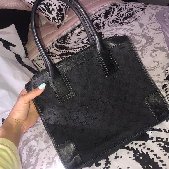 Authentic Black Vintage Gucci Handbag